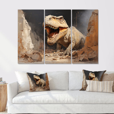 «Brown Dinosaur Canyon II», art mural brun