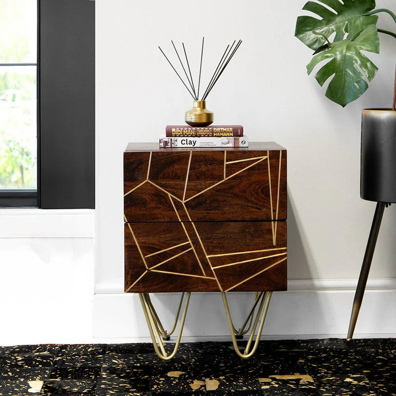 Annu 45cm W Solid Wood Bedside Table