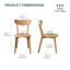 Ensemble de 2 chaises d'appoint 100% chêne massif H 17,7 po-363036225-353841313
