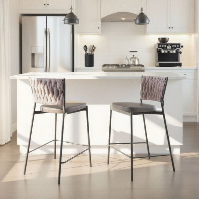  Benley Braided Fixed-Height Counter Stools