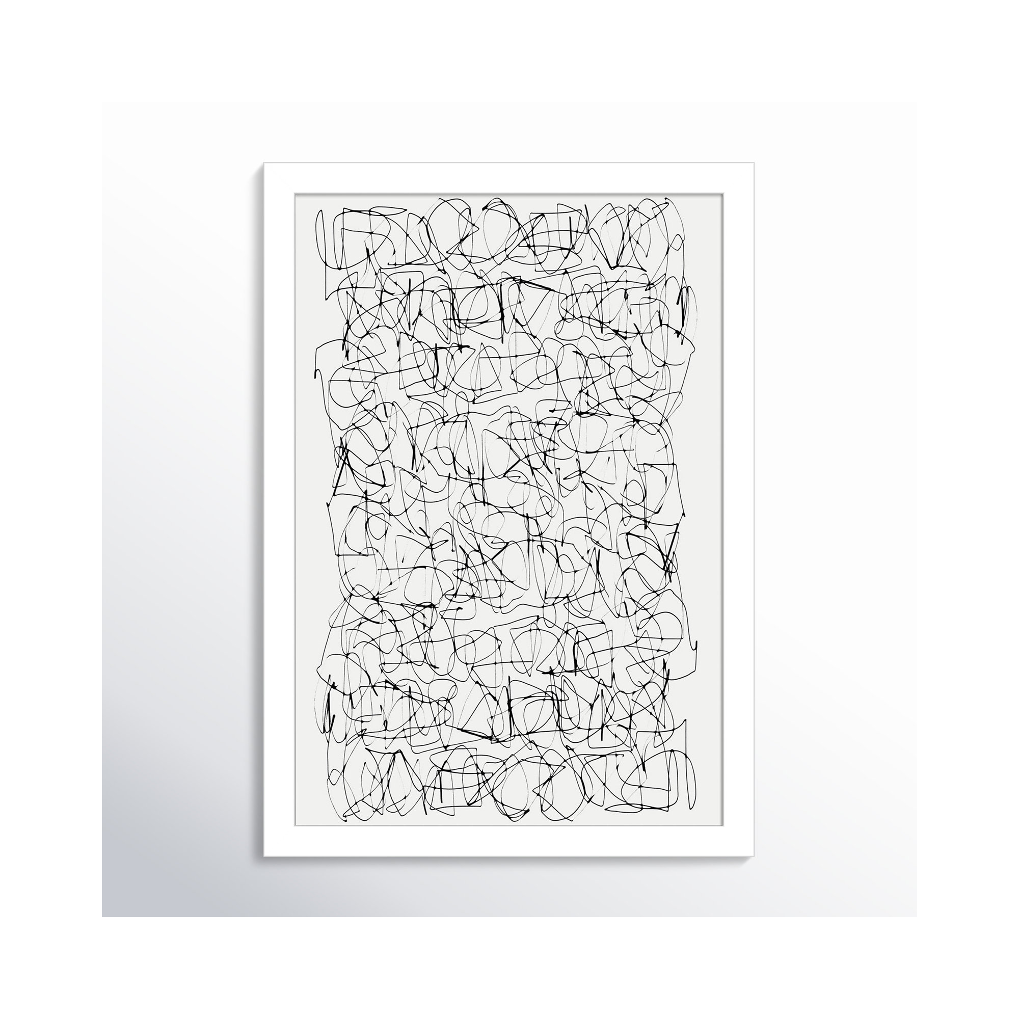 Circuitry by Dan Hobday, White, 17" H X 12" W