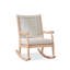 Chaise berçante d'extérieur en bois d'eucalyptus