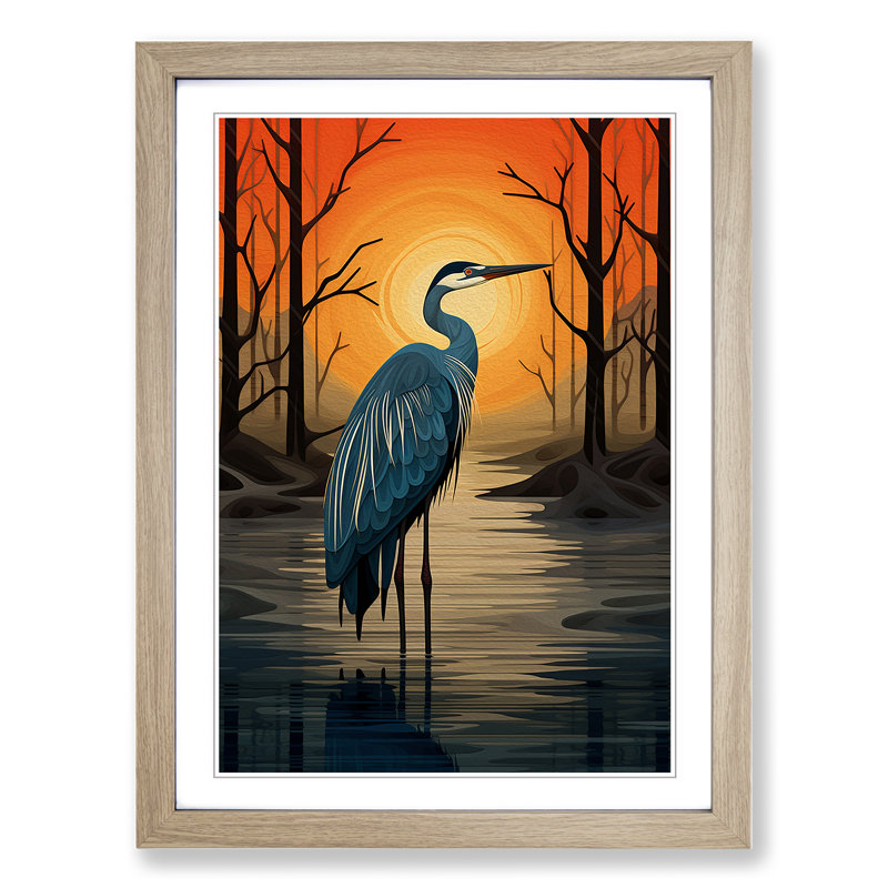 Heron Op - Framed Print