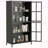 Premium Black Metal Storage Cabinet With Tempered Glass Doors, Adjustable Shelves, Anti-Tipping Device, Magnetic Silent Closure, And Adjustable Feet For Home And Office Use
