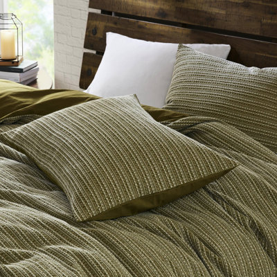 Très grand / très grand lit, 3 pièces, literie délavée gaufrée, conception unique, couverture surdimensionnée, touche rétro douce, tissu, housse de couette pour grand lit 3 pièces avec lavage, 100% coton confortable, finition décontractée, insert sécuritaire, coffre-fort