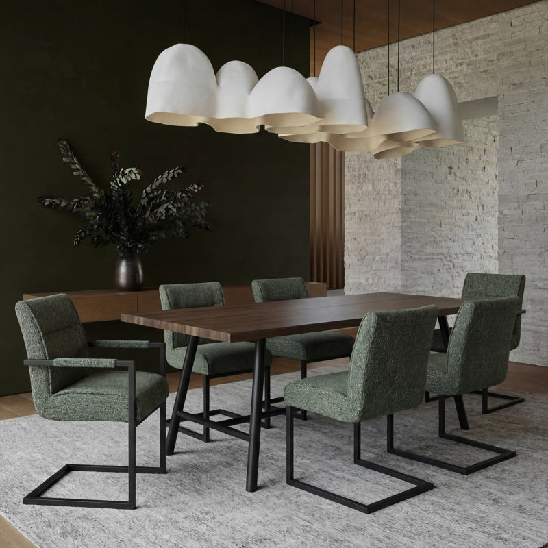 CLEAVER DINING CHAIR WITH ARMS, Green
