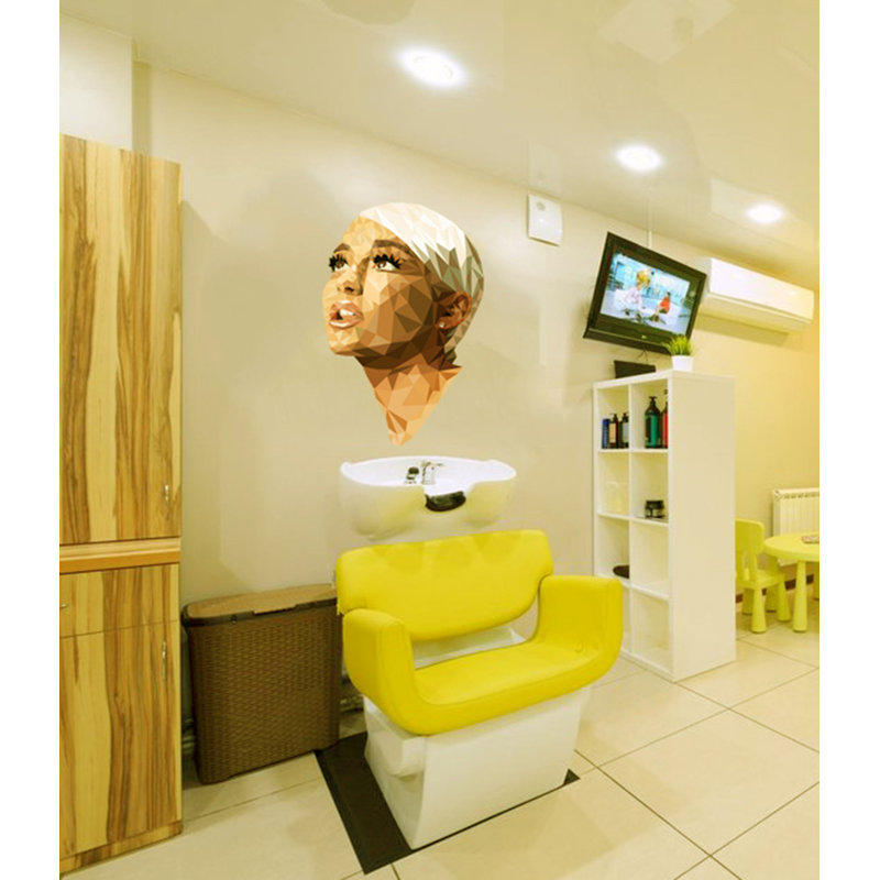 Adhésif décoratif polygonal stylish, H 33 po x l 52 po
