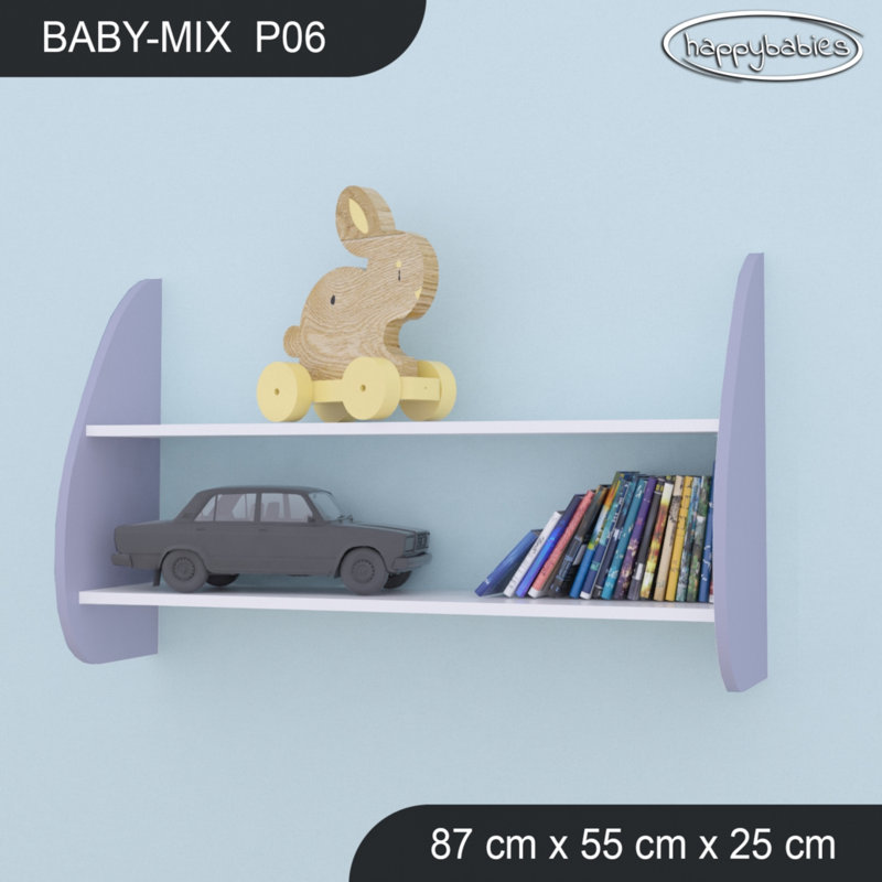 2 Piece Industrial Pipe Shelves, White/Grey, 55cm H x 87cm W x 25cm D