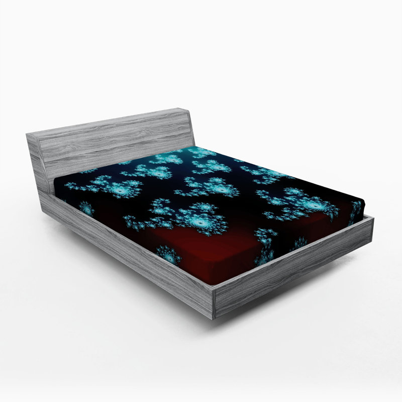 Microfiber Abstract Fitted Sheet, Full Fitted Sheet