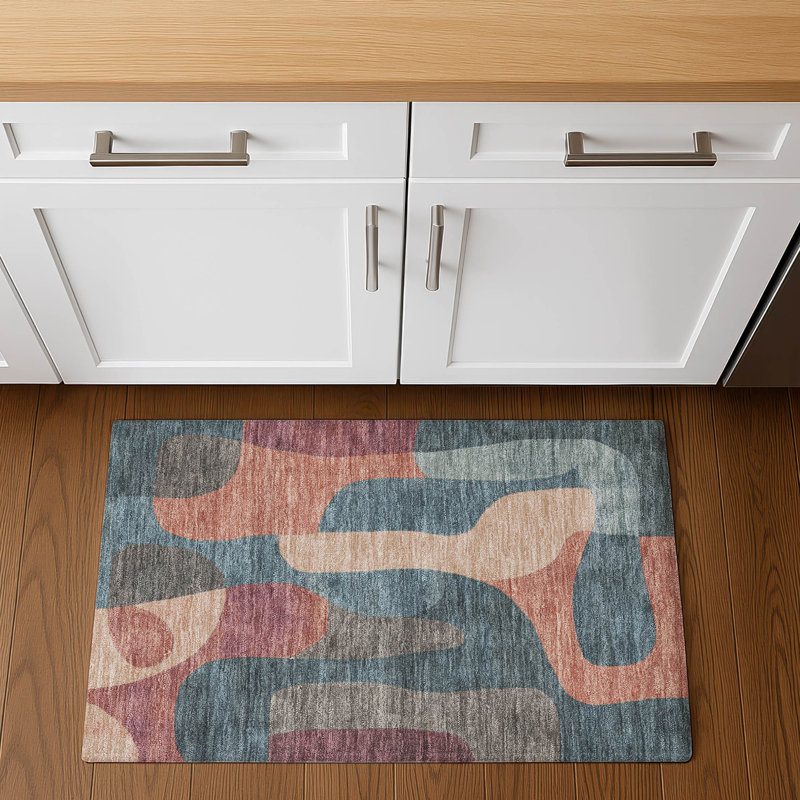 Premium Machine Washable Chelston AMF1867 Abstract Rug, Rectangle 1'8" x 2'6"