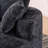 54" Black Chenille Swivel Round Pillow Back Sofa, Modern Comfortable Lounge Chair-1621068485