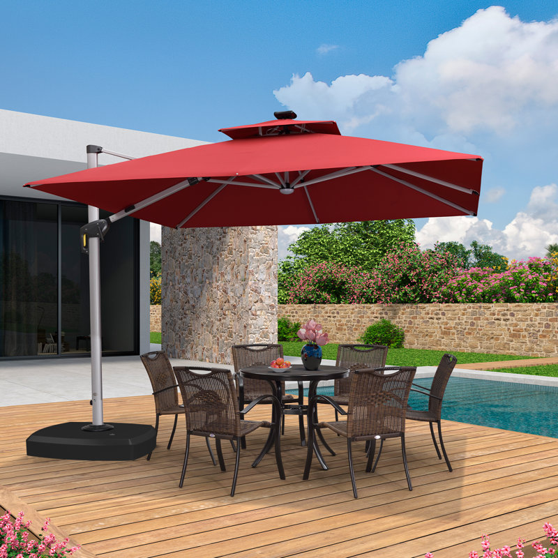 Parasol carré à DEL 120 po, Terra