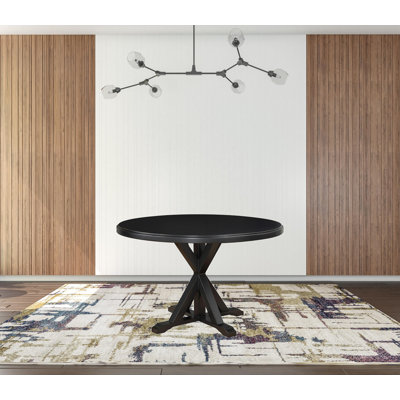 Gelder Round Solid Wood Base Dining Table