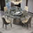 Elegant Artificial Marble Round Dining Table Sets