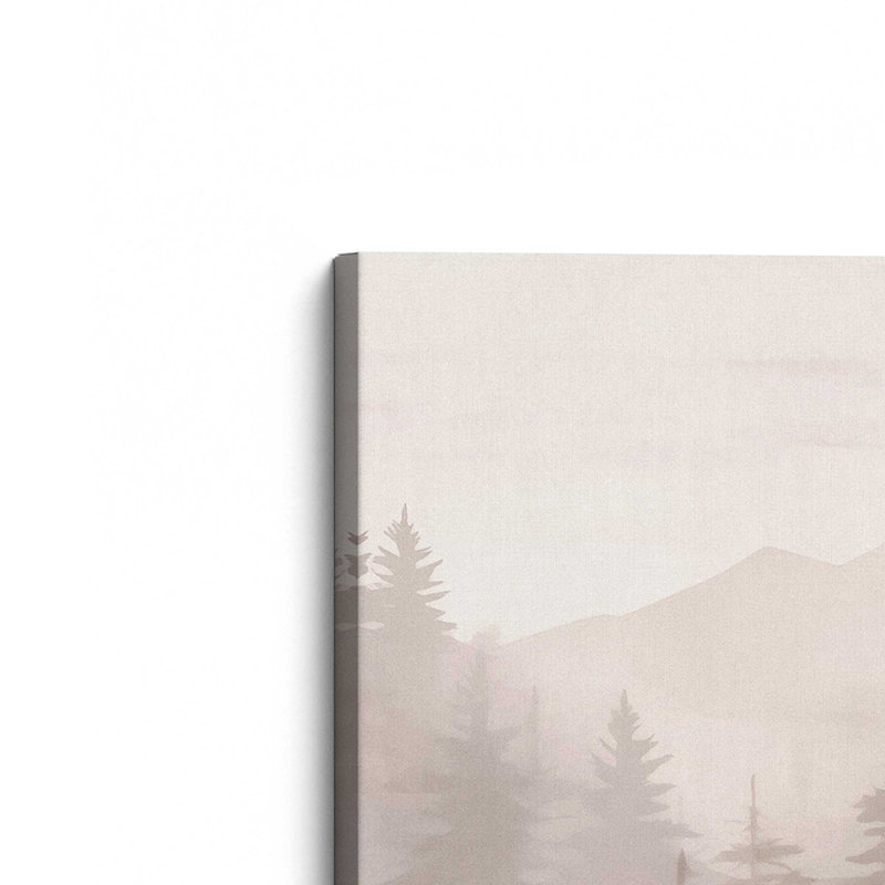 «Misty Pine Forest», reproduction sur toile, Toile tendue, H 24 po x l 24 po x P 1,25 po