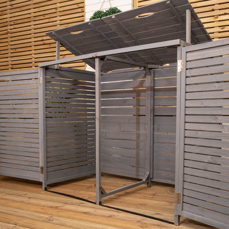 Pack of 4 Grey Washed Back Panels Only For SA-BINS3 Double Bin Storage