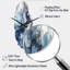 Horloge murale asymétrique abstraite bleue et grise-104243317