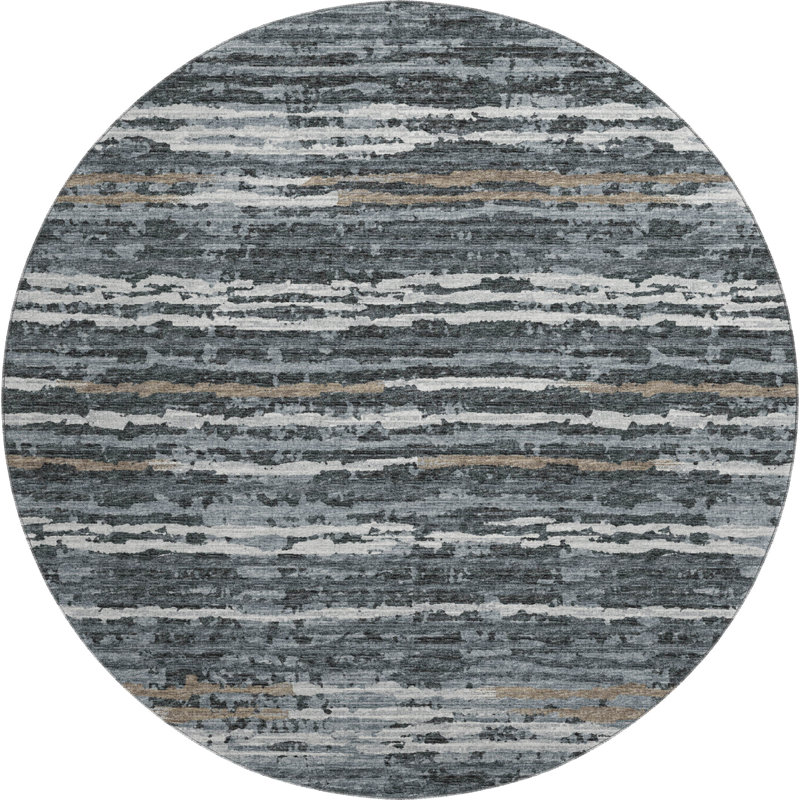 Premium Machine Washable Freixa AMF75 Shadow Rug, Round 8'