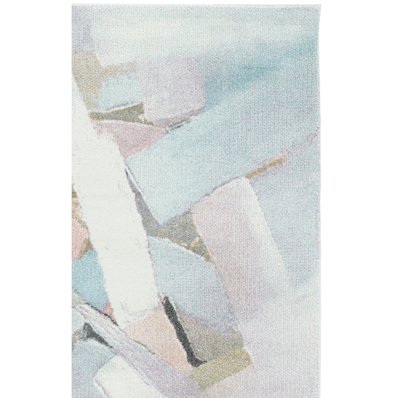 Tapis bleu / rose Germari 6937, Rectangulaire 8 pi x 10 pi