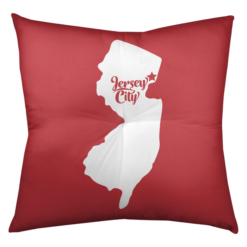 Coussin de plancher touffeté, Rouge, 30 po x 30 po, Jersey City