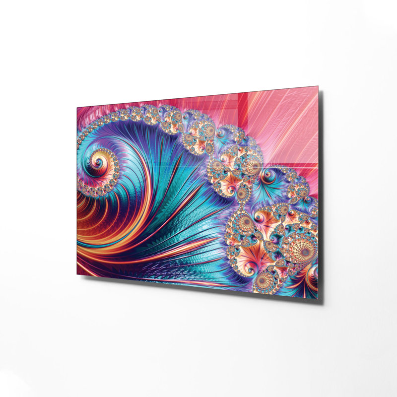 Superbe peinture murale en verre trempé 27,6 po x 39,4 po | 100% verre trempé, épaisseur: 0,16 pouce | Décoration élégante pour le salon ou le bureau, durable et facile à nettoyer, idée de cadeau parfaite