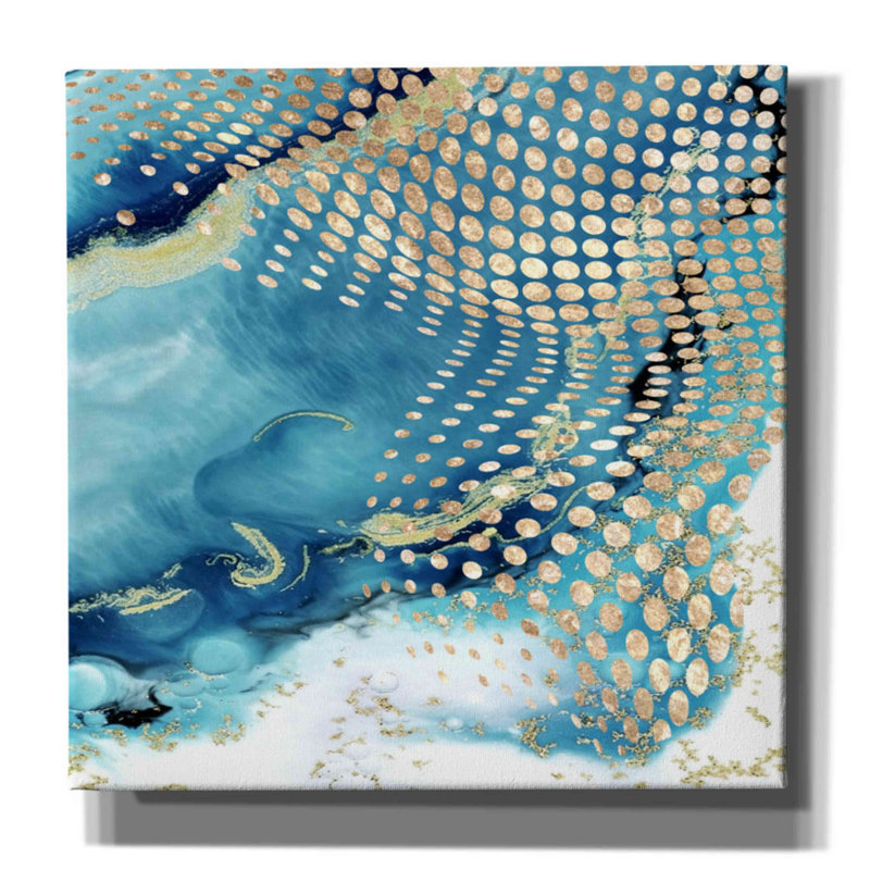 Waves And Dots 2 by - Print, 26" H x 26" W x 1.5" D