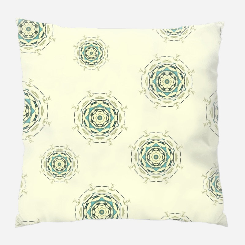 Coussin décoratif circulaire Dinkins, Beige, Intérieur