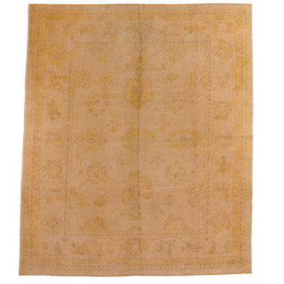 One-of-a-Kind 8'2'' X 9'10'' 1990s Wool Area Rug in Beige