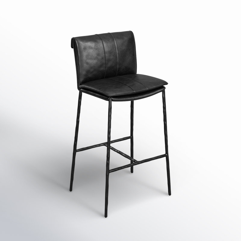 Mayer Bar Stool Jet Black, Black, Bar Stool (31" Seat Height)