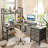 Shelburne 58.7'' W L-Shaped Computer Desk with Tall Hutch,Corner Desk-571405286