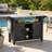 54" Multifunctional Mobile Kitchen Island Cart With Stainless Steel Top & Storage