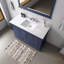 Meuble-lavabo simple l 48 po x P 22 po, comptoir en marbre de Carrare