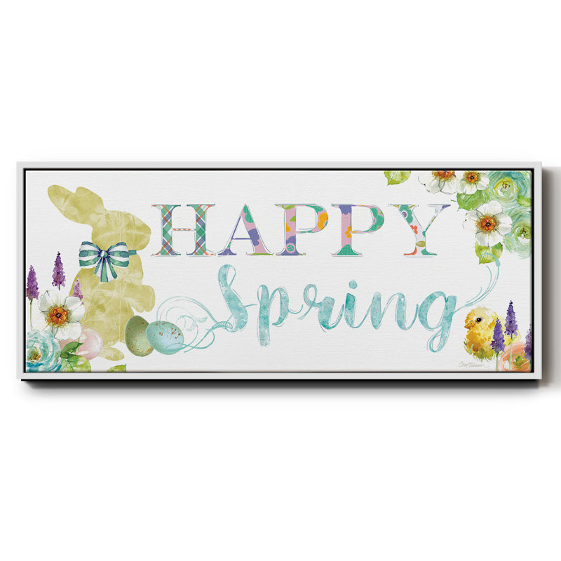 Joyeux printemps, toile encadrée