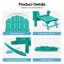 Chaises berçantes pliables en PEHD Adirondack avec repose-pieds rétractable-1499233210