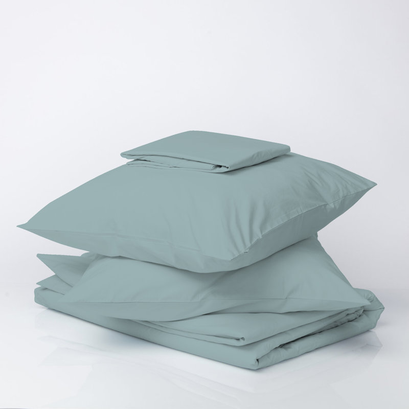 Ensemble de draps légers en mélange de coton brossé infroissable, Ensemble de draps pour lit simple TG + un drap-hou