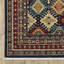 Tapis géométrique en laine tissé à la machine en gris / brun-715251288