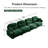 Evergreen 140" W x 34.2" D x 36.6" H Premium Chenille 4-Seater Modular Sectional Couch