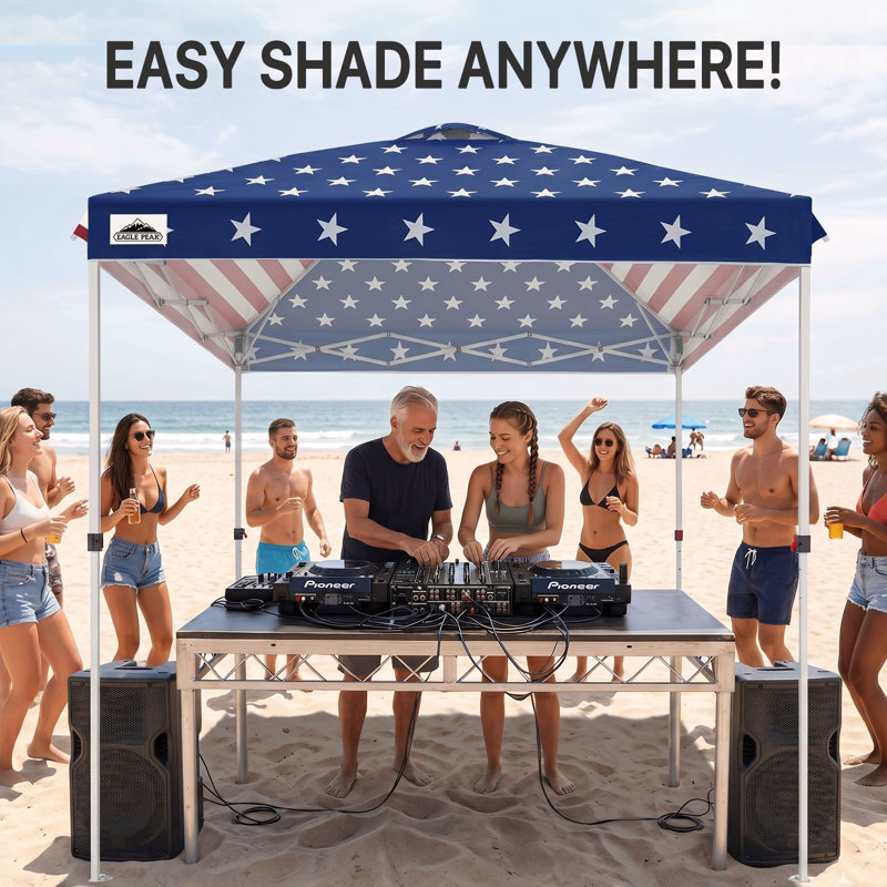 8 pi L 8 pi. D Auvent escamotable en acier, American Flag