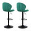 Lucah Swivel Adjustable Height Velvet Bar Stool with Shell Back-1695843270-1697458919