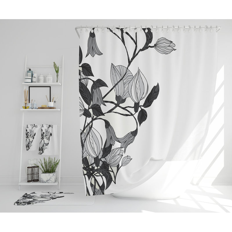 Naviya Polyester Shower Curtain Set