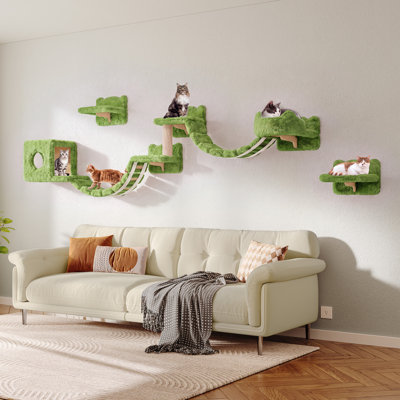 Ensemble de 9 étagères pour arbre à chat mural