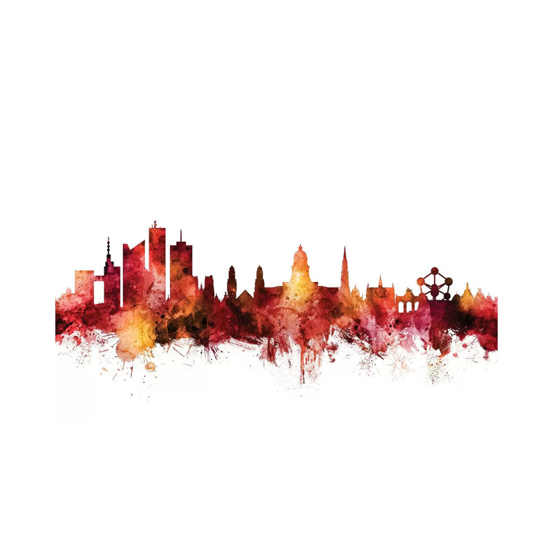 Brussels, Belgium Skyline by Michael Tompsett - Wrapped Canvas Gallery-Wrapped Canvas Giclée, 20.32 cm H x 30.48 cm W