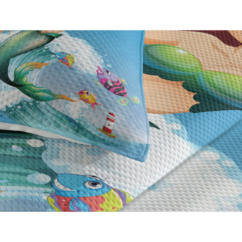 Polyester Coverlet, King Bedspread + 2 Shams