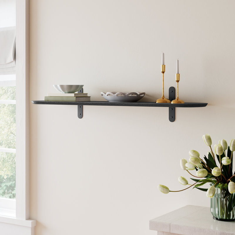 Wickman Oval Bracket Shelf, Black, Black