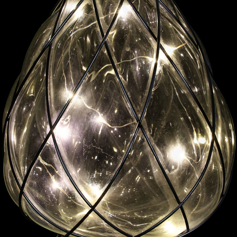 Lampe de table d'extérieur à énergie solaire, H 14 po x l 6,63 po x P 6,63 po, Transparent