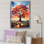 Baobab africain aux couleurs de l'arc-en-ciel IV - Décoration murale arbre baobab-97171297-97171298