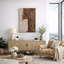 Style Mid-Century brun foncé, formes abstraites neutres, grand cadre rustique, décor minimaliste M20-101791372-119461017-101791376