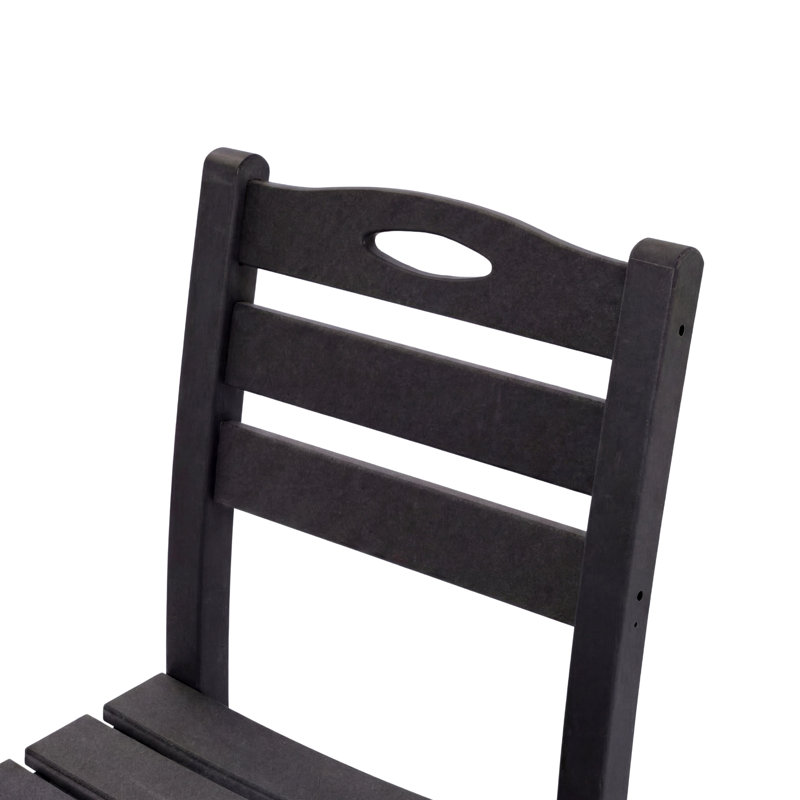 Chaise de salle à manger sans accoudoirs pour le patio, la terrasse, le porche et la cour, Gris, 1