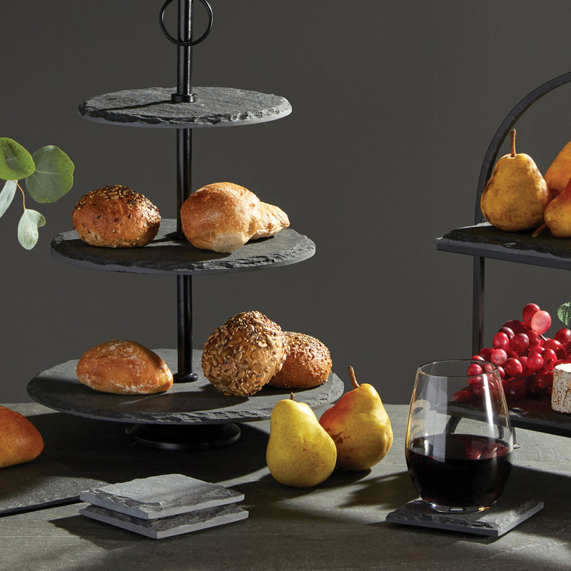 Stoneware Square 4 Piece Coaster Set