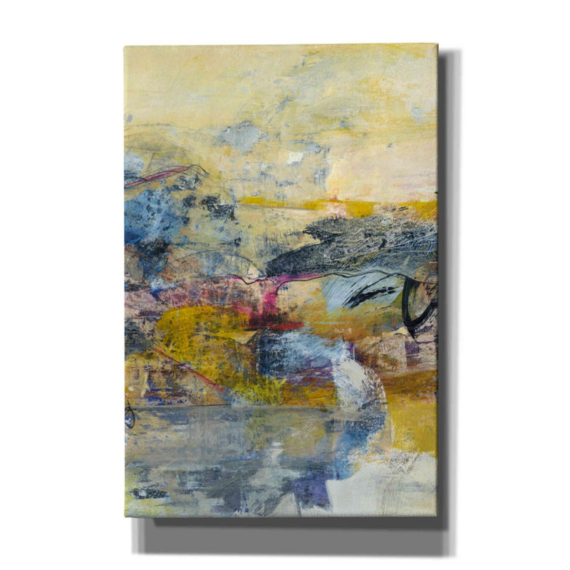 «Textured Triptych II» par Jodi Fuchs, art mural sur toile, H 60 po x l 40 po x P 1,5 po